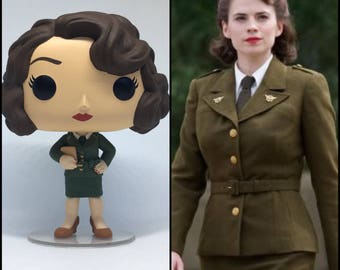 WWII Agent Peggy Carter Funko POP Vinyl Customized