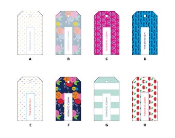 24 Personalized + Custom Gift Tags with String, 2x3.5