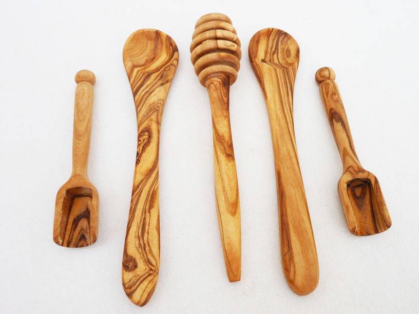 Olive Wood Kitchen Utensil Set Olive Wood Kitchen Utensil Set