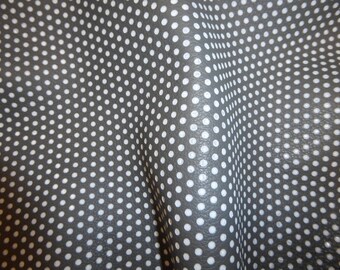 Leather 3 or 4 or 5 or 6 sq ft Small WHITE Polka Dots on Dark Gray KING grain Cowhide 4 dots per inch 3.5 oz/1.4 mm PeggySueAlso™ E3090-42