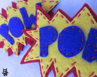 POW Handsewn Hair Clip//Novelty POW Hairclip
