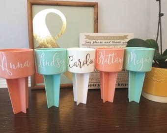 Personalized BEACH SPIKER. Sand spiker. Monogram Cup holder. Beach accessory. Girls weekend gift. Bridal party favors