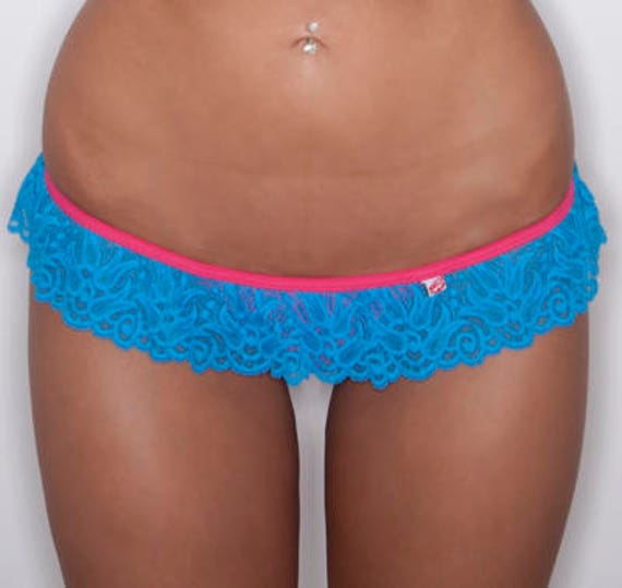 50% off SALE ***maneaterSTYLE *** MissManeater TAINTEDLOVE lace frill skirt T-bar boutique bikini pant *** Thong cut!