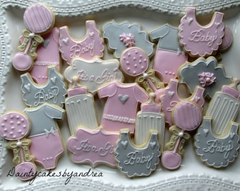 1 dozen baby shower cookies!