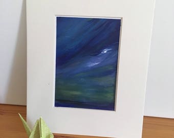 Purple, blue and yellow abstract landscape