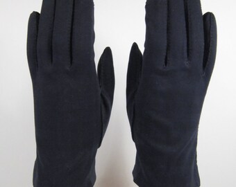 7-Vintage Womens Black Cotton Dress/Prom/Church Gloves -8 inches long(293g)