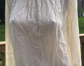 Beautiful 1940's 1950's Smocked Long Sleeve Peasant Vintage Blouse Shirt Gypsy Girl