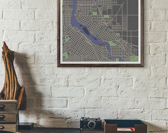 Skyline Edition - Minneapolis Vintage Map print