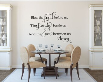 kitchen wall stickers bless the food before us wall stickers kitchen decor wall - Kitchen Wall Decor kitchen wall stickers bless the food before us wall stickers kitchen decor wall - Kitchen Wall Decor
