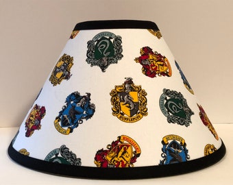 Harry Potter Hogwarts House Crests Fabric Children's Lamp Shade