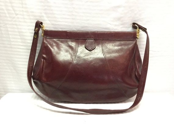 Letisse Burgundy leather purse Leather Shoulder Bag Purses