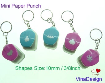 Mini Craft Punch Thumb Up Paper Punch Heart Paper Punch Cute Paper Punch SnowFlake Paper Punch Fish Punch Batman Paper Punch Key Chain Charm