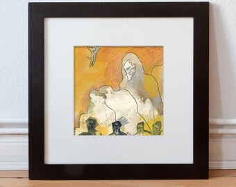 Art original 15/15 cm (5.9/5.9 inch)