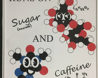 This Kitchen Runs on Sugar and Caffeine- Framed Print
