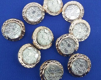 Fancy Round Plastic Shank Buttons Sewing accessories Fashion Buttons Sewing Craft Supply by 10 Pieces