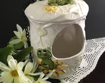 Neil the Frog Vintage Sears & Roebuck Planter/Birdhouse/Candle Holder