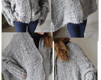 Hand knitted oversized Cardigan