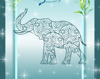 Elephant Mandala SVG, Elephant Mandala, Mandala Svg, Elephant Svg, Mandala SVG, Elephant Zentangle, Elephant DXF, Cricut Svg, Silhouette Svg