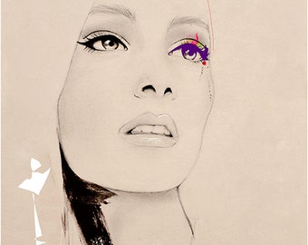 Before Show - Fashion Illustration Art Print - Portrait - Woman - Painting