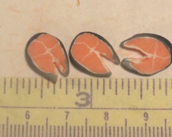 12th scale dollhouse miniature salmon steak