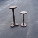 wooden plant stand tall stool,vintage round plant stool,flower pot rustic primitive furniture.2 pieces