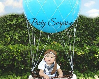 Hot Air Balloon Net 36" and 16",Hot Air Balloon Net Centerpiece, Party Supplies Balloon Net Photo Shoot,Wedding Bat Mitzvah Gala Centerpiece