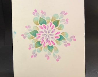 Petite Folded Notecards - Flowery Design