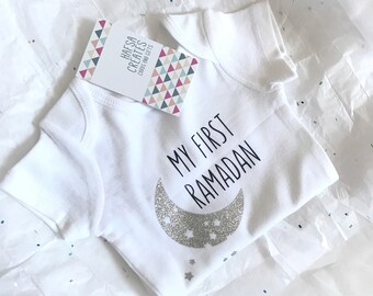 My first ramadan Bodysuit for children, Ramadan gift, white