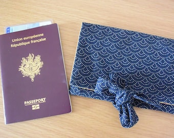 Japanese fabric, passport Pocket
