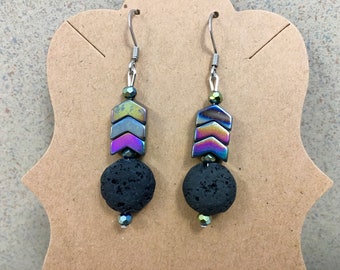 Hypoallergenic Aromatherapy Earrings, Essential Oil Diffusing Earrings, Diffusing Earrings, Lava Earrings, Lava Bead Earrings,