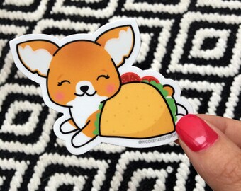 Corgi Taco Vinyl Sticker
