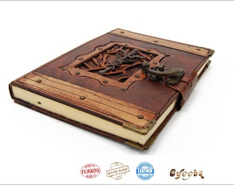 Leather Journal with Sword - Large