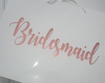 Personalised bridesmaid gifts bags, bridesmaid gifts, gift bags, bridesmaid box, maid of honour gift, large gift bag, bridal party gifts