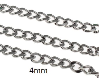 1.5 meters Stainless Steel 4mm Curb Chain