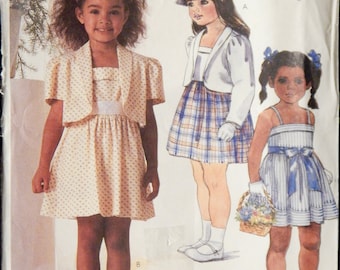 Vintage Girls' Jacket and Dress Pattern (McCall's 2354) Size 3,4,5
