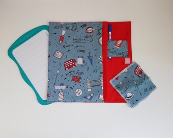 Slate with cloth pouch