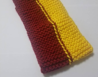 Burgundy and Gold Cowl Neck/Infinity Scarf