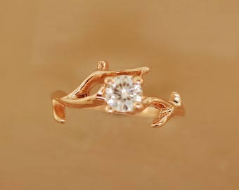 Twigging Elegance, engagement ring,alternative engagement ring,twig ring,twig engagement ring,branch and,twig band