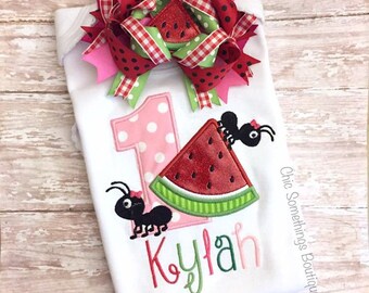 watermelon first birthday shirt