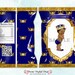 Printable Chip Bags | Little Prince Royal Blue & Gold | African American Vintage Baby Boy | Digital Instant Download