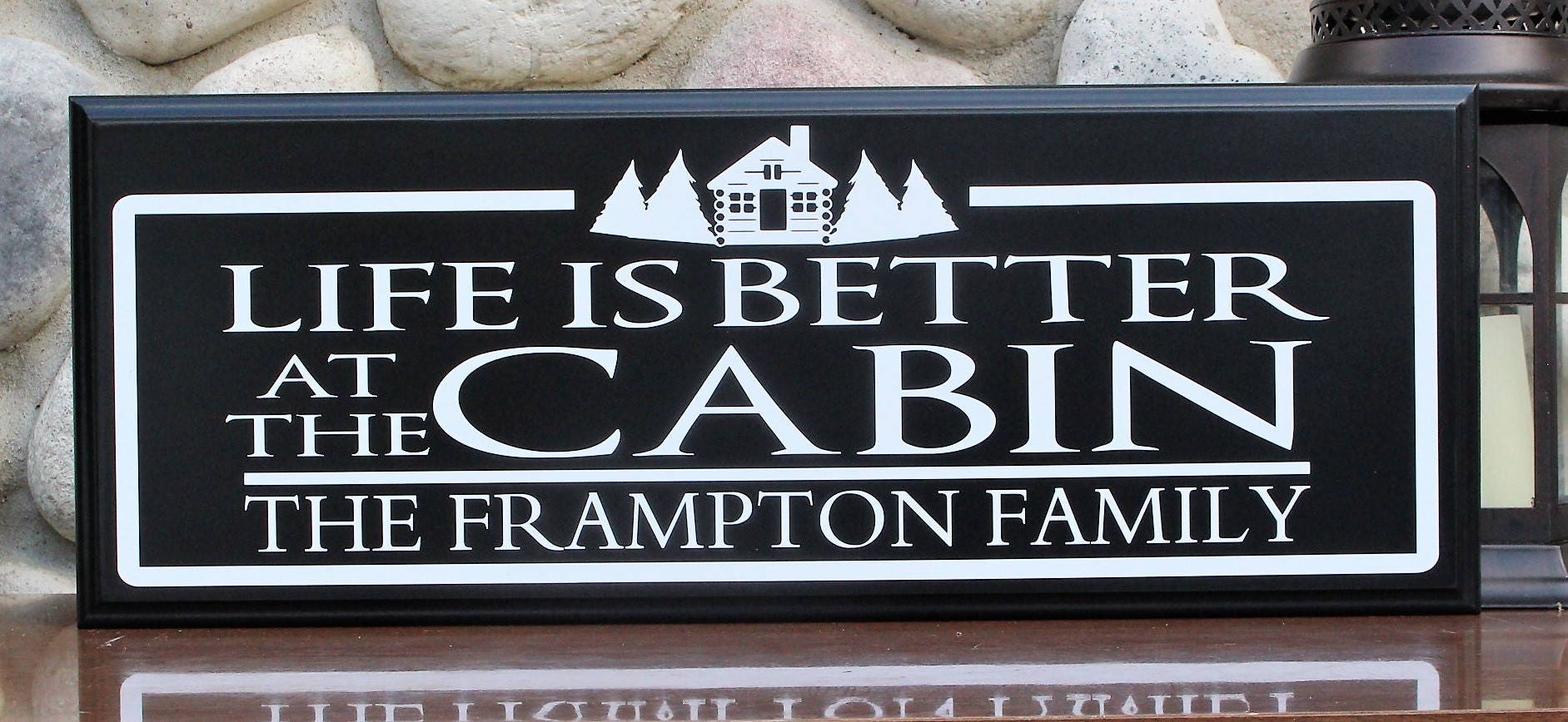 Custom cabin signspersonalized cabin sign for cabinlodgelake house