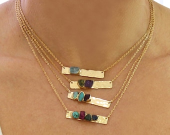 Mother, Mothers Day Gift, Gift For Women, Birthstone Necklace, Personalized Gift, Personalized Birthstone Necklace, Gold Bar Necklace, Gift.