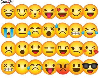 40 Emoji Clipart, Emoji Clip art, Smiley Face Emoji Clipart, feelings clipart, Face Emoticons, clipart, Emoji clip art images,Emoji Face