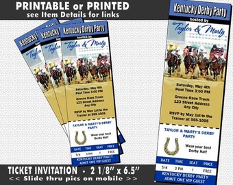 Horse racing ticket | Etsy