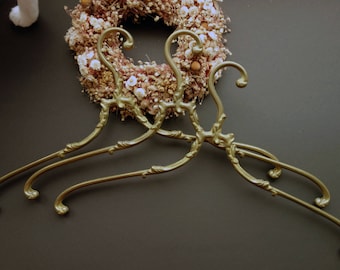 Antique Brass clothes Hanger Vintage coat Hanger French wedding dress hanger 3x 1,010