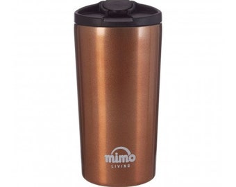 Double Walled Mug Metallic Gold Finish.