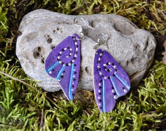 Purple Fairy Wings Earring