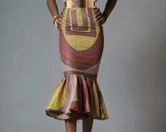 Body Fitting African Print Dress