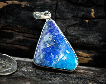 Boulder Opal Pendant - Natural Boulder Opal - Gorgeous Boulder Opal Necklace - Boulder opal pendant - Boulder opal Sterling Silver Pendant