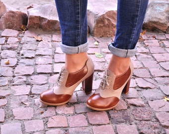 Montclair - Oxford Pumps, Womens Oxfords, Casual Shoes, Oxford Heels, Leather Shoes, Custom Shoes, FREE customization!!!